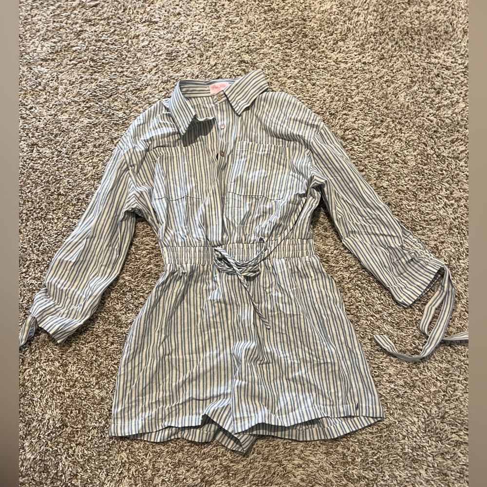Pink Lilly never worn striped romper